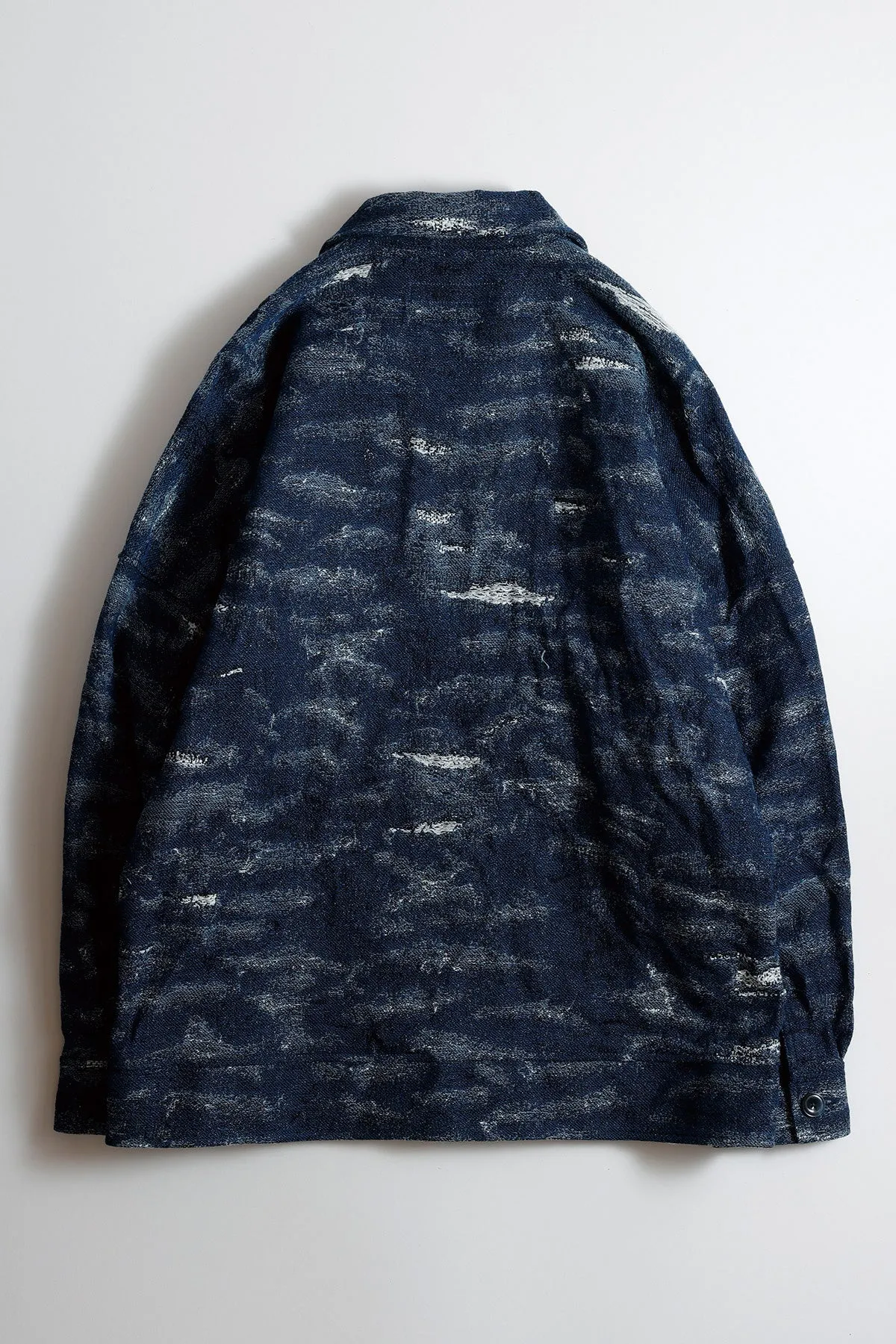 JACQUARD DENIM BLOUSON RINSE