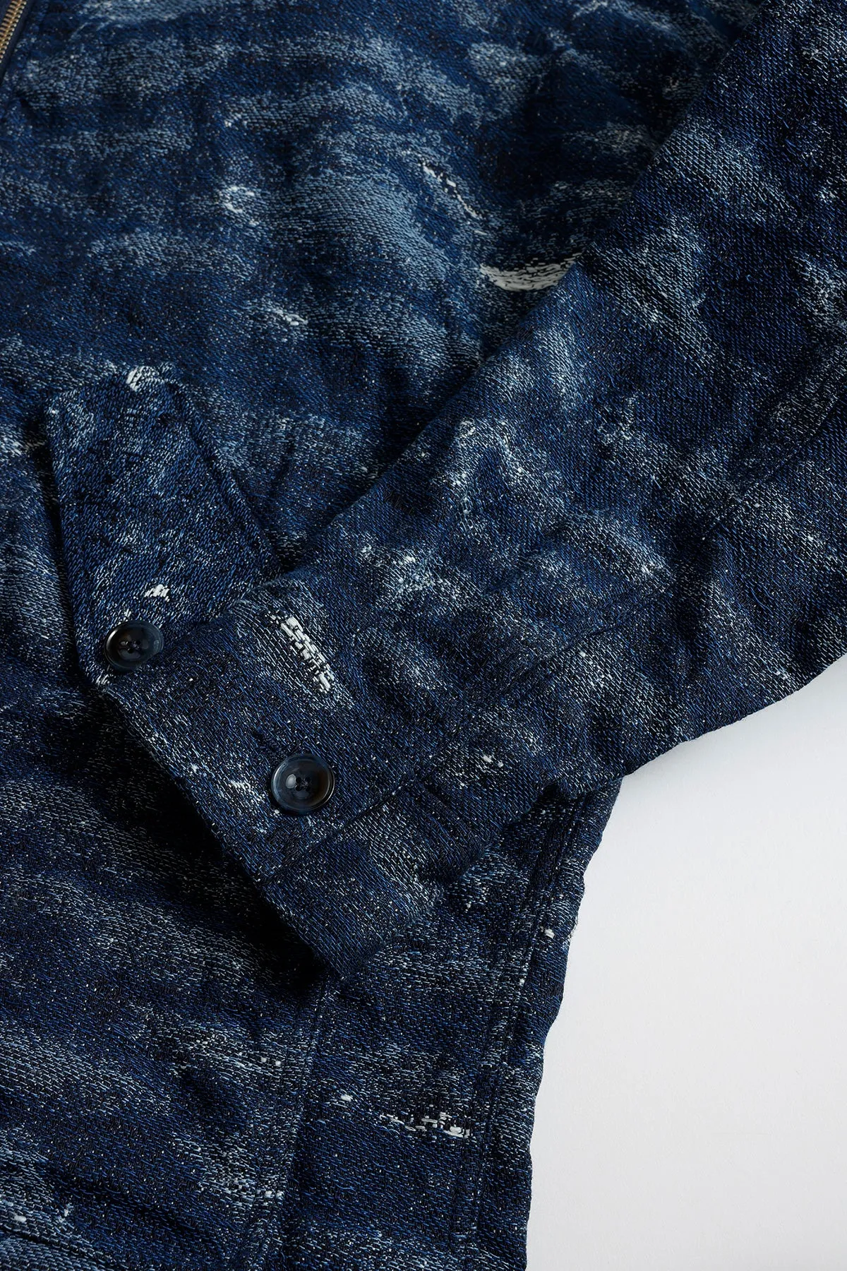 JACQUARD DENIM BLOUSON RINSE
