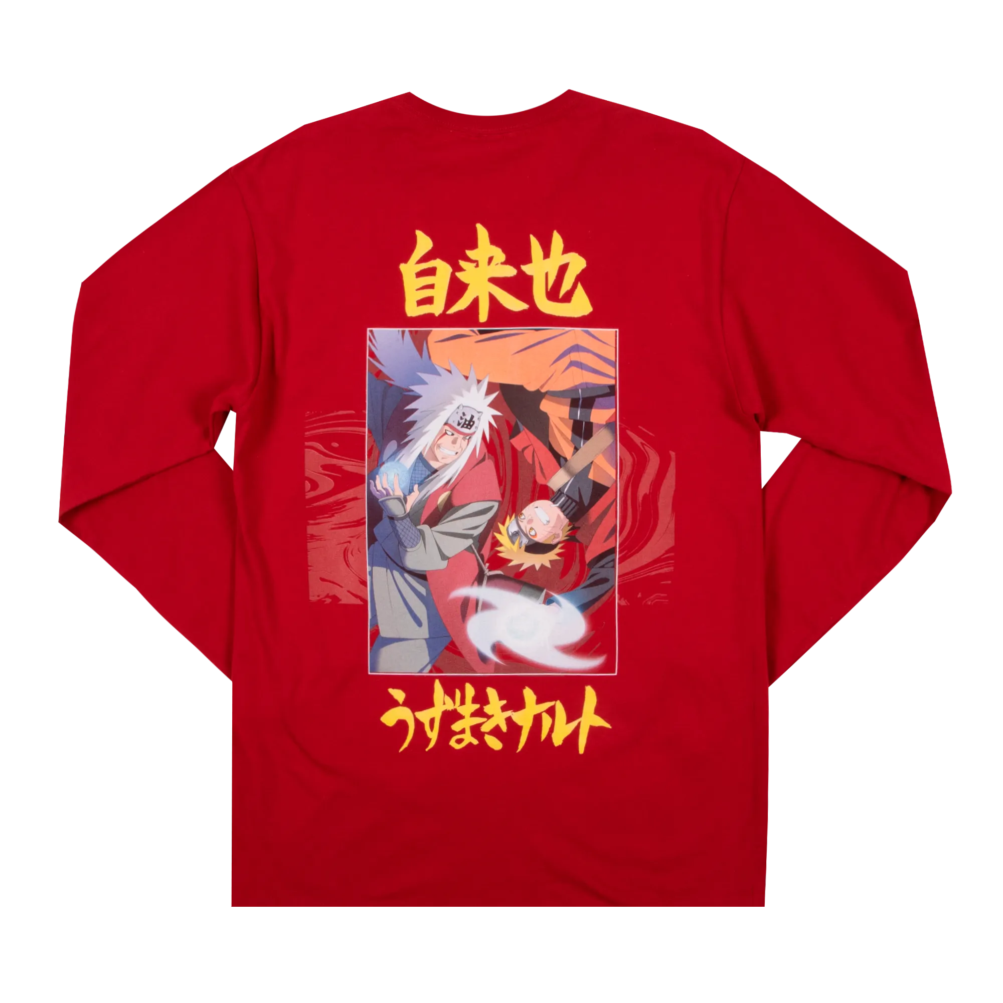 Jiraiya and Naruto Red Long Sleeve