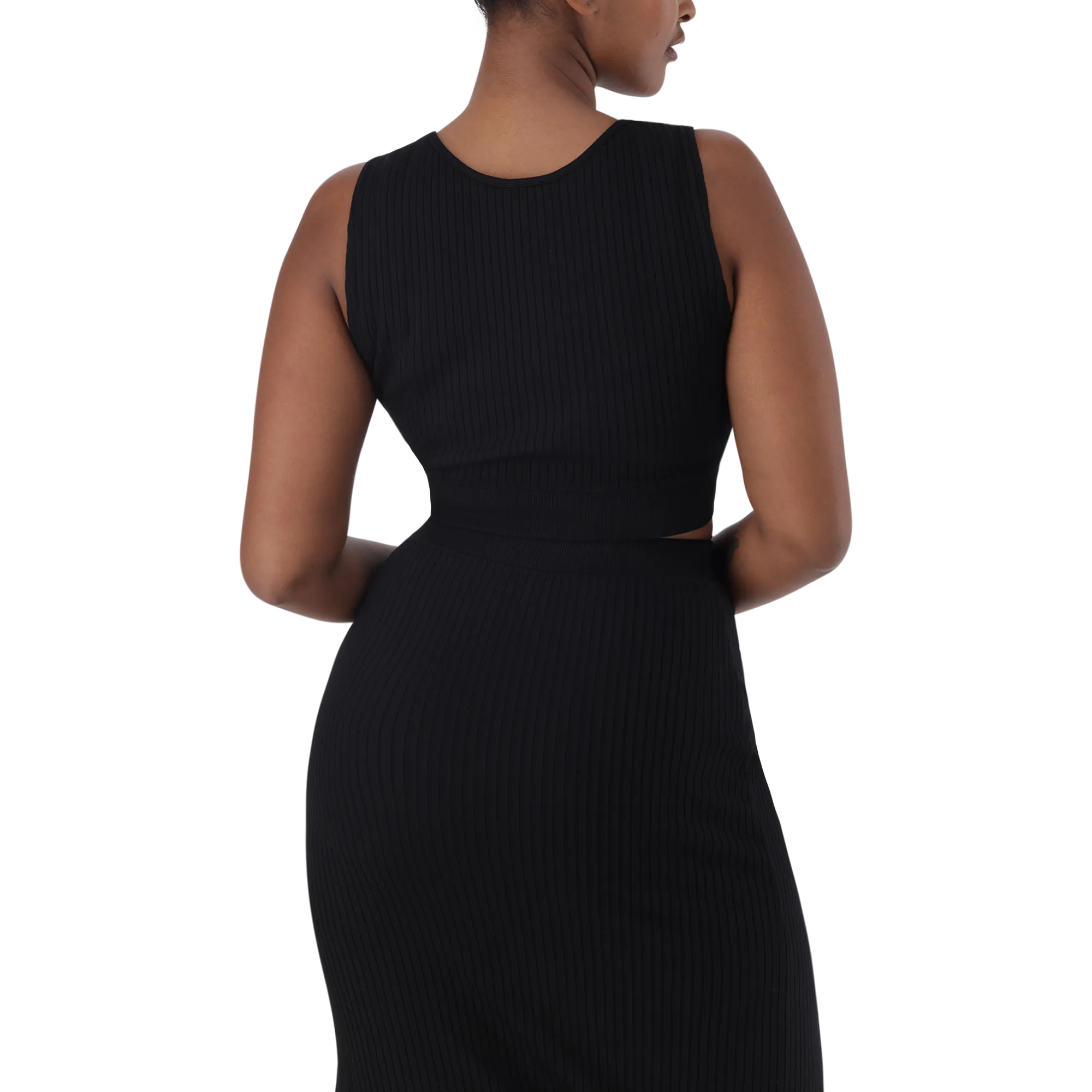 Black Sweetheart Sleeveless Cropped Top by Juante