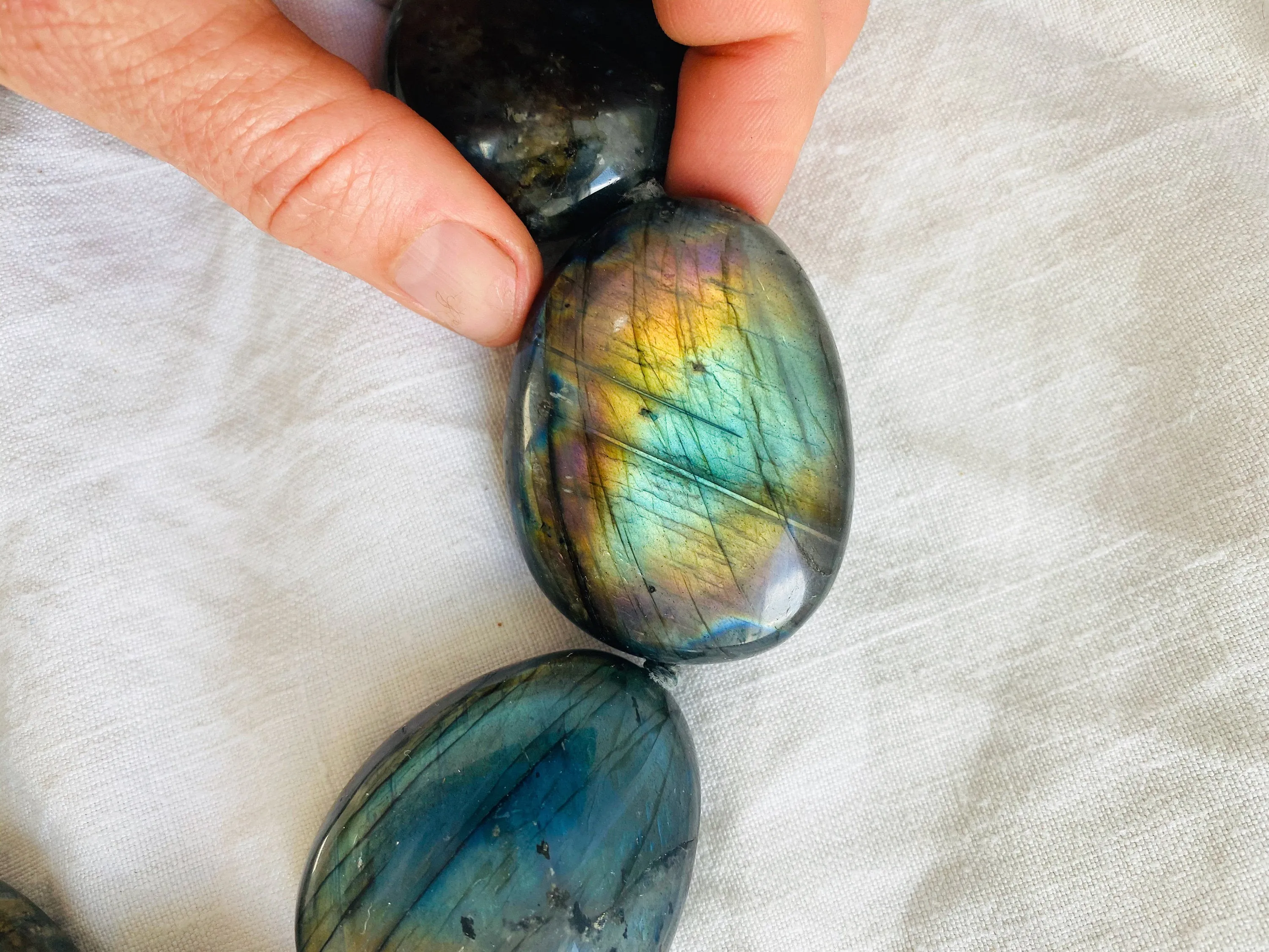 Labradorite & Ammonite Necklace.