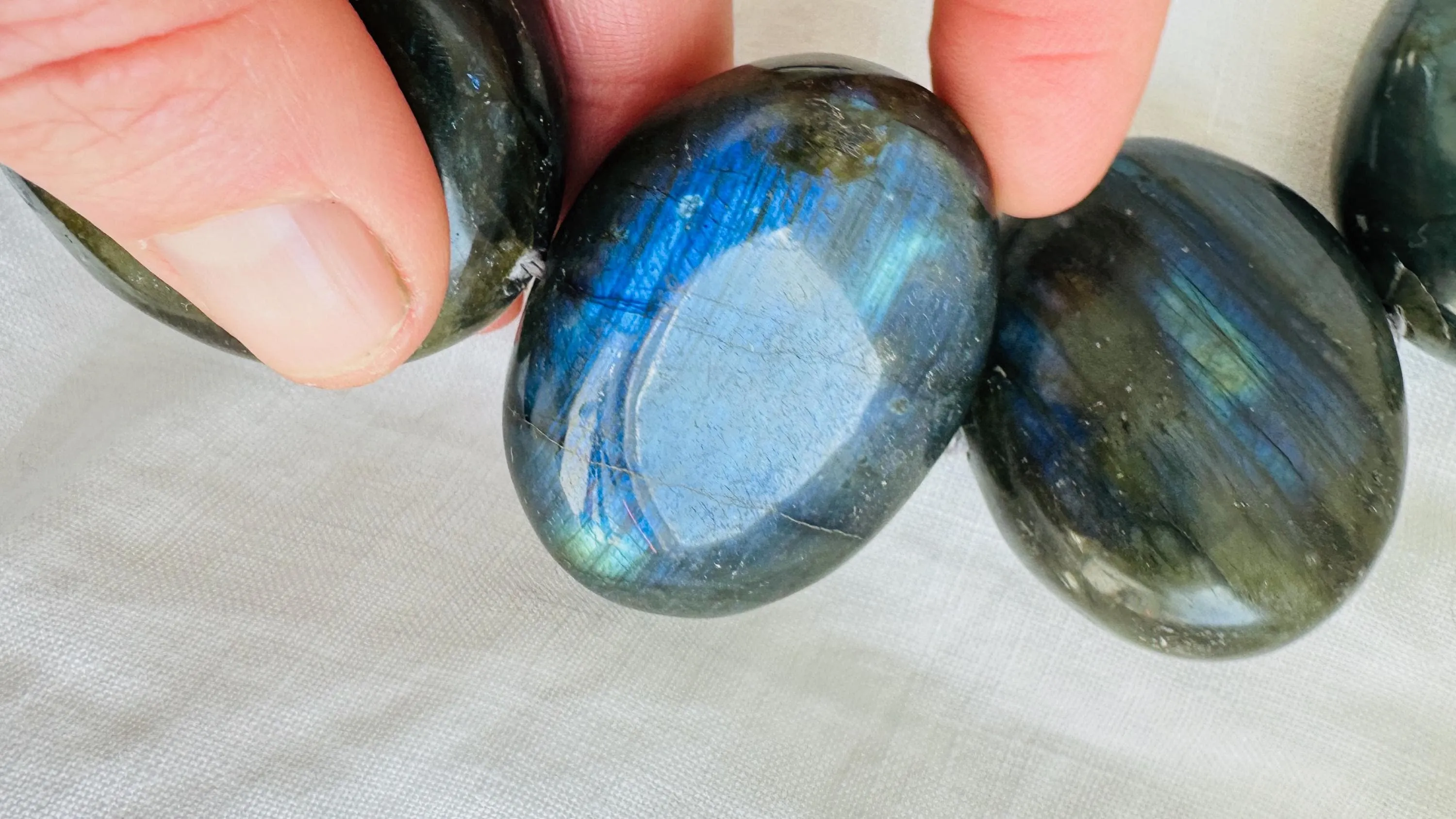 Labradorite Necklace. Beautiful Oversized Stone Jewelry with Sterling Silver Clasp.