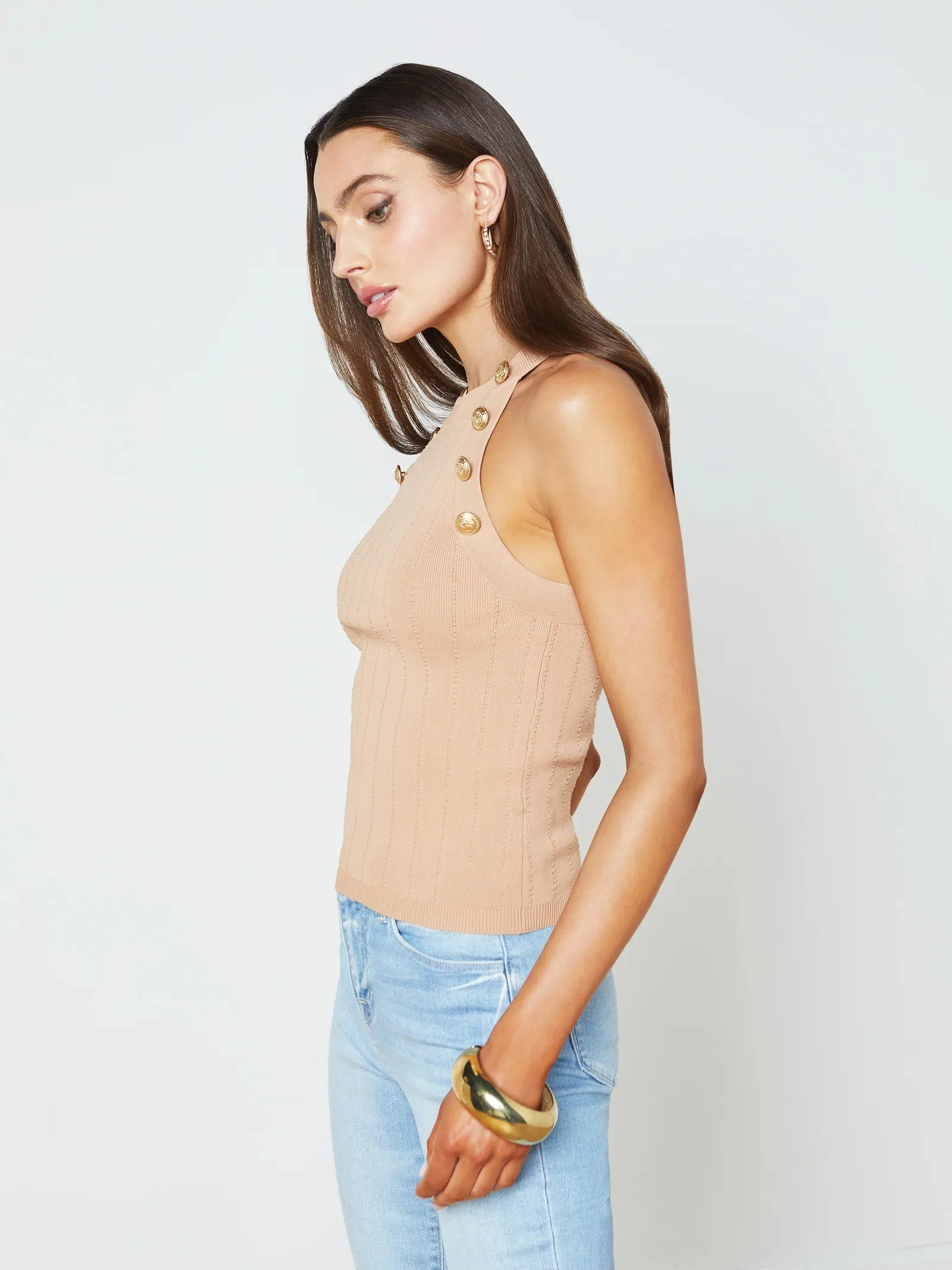 Rosemary Button Tank Top by The Agency