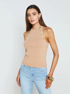 Rosemary Button Tank Top by The Agency