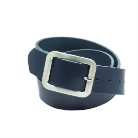 Ledergürtel 4 cm breit dunkelblau Rindsleder