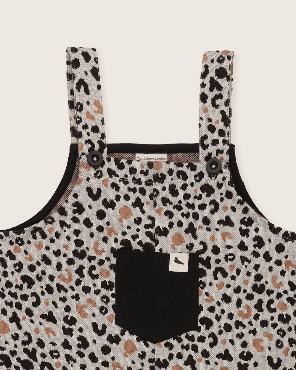 Leopard Animal Jacquard Dungarees