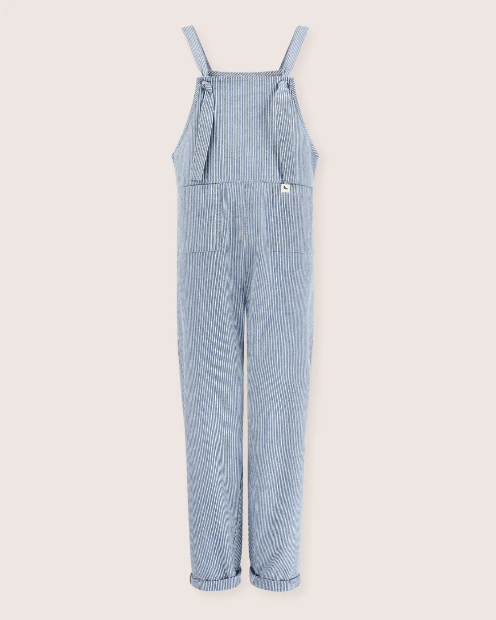 Lila Pinstripe Denim Dungarees