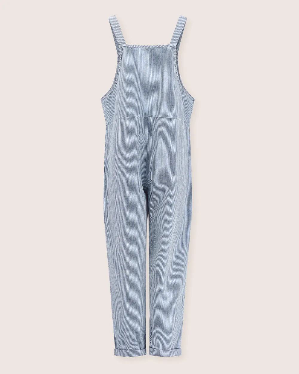 Lila Pinstripe Denim Dungarees