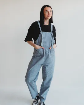 Lila Pinstripe Denim Dungarees