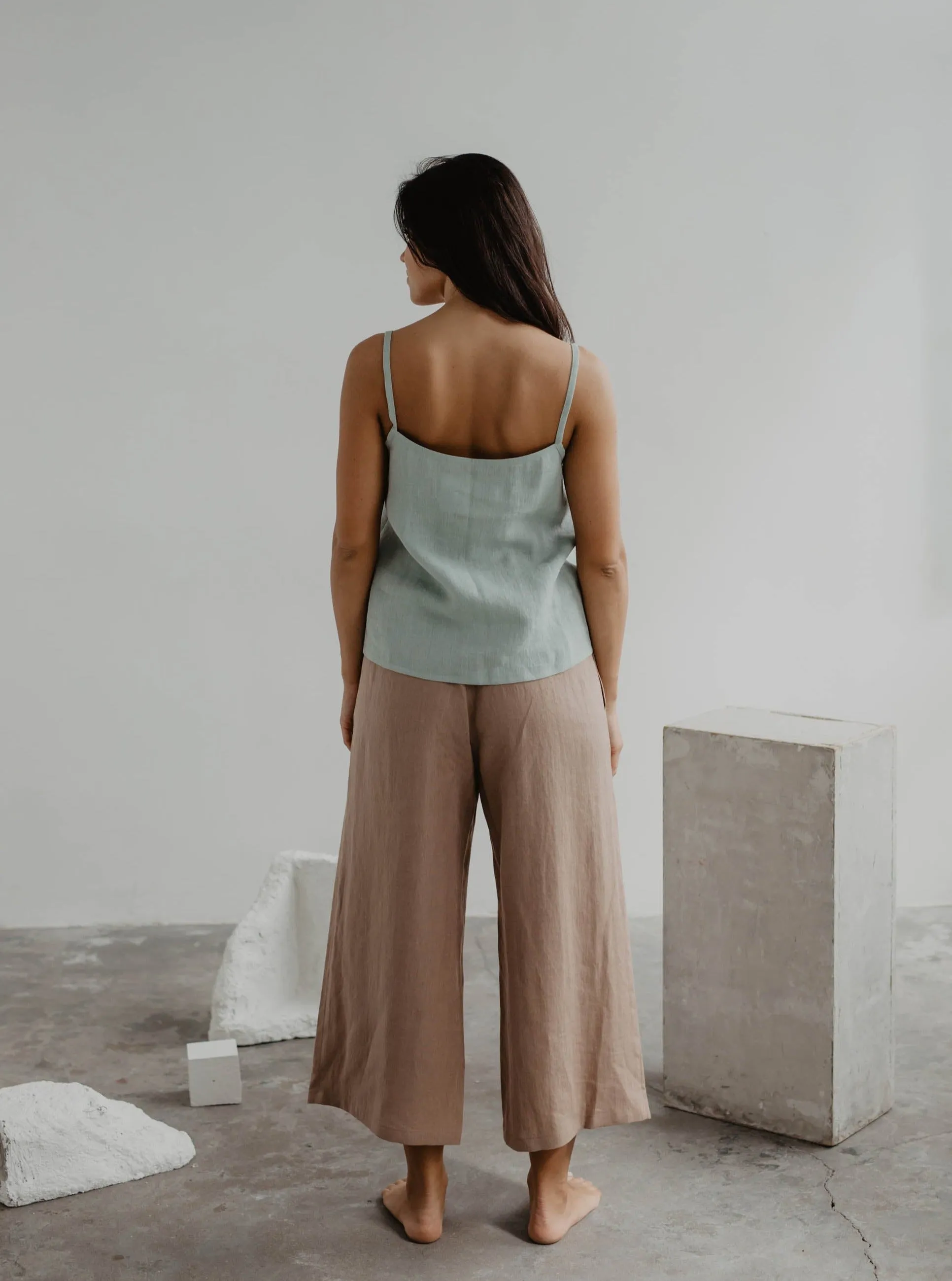 Linen Pants Tokyo - Rosey Brown