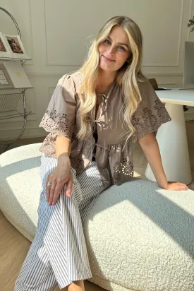 LulaIC Top - Brun Broderi