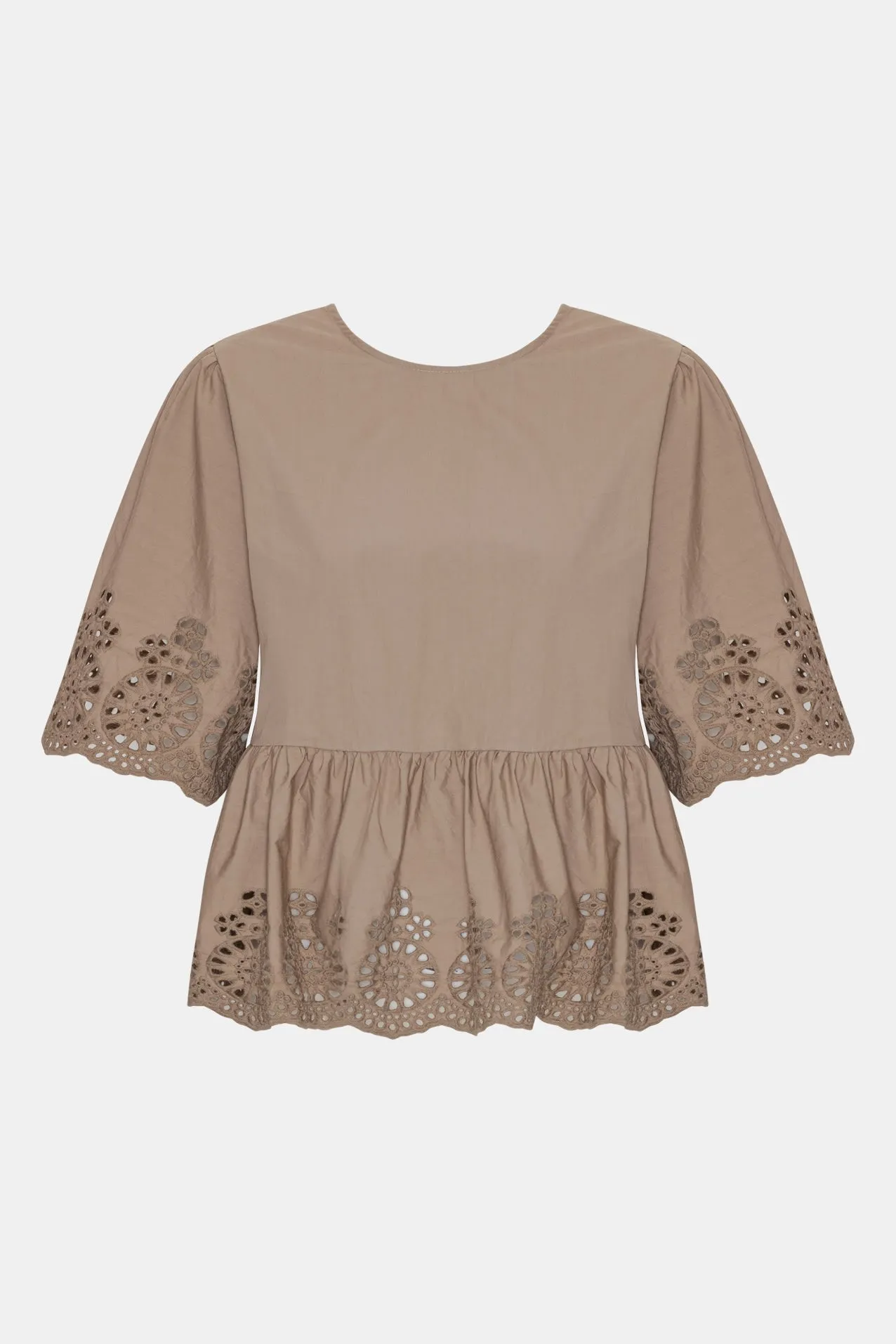 LulaIC Top - Brun Broderi