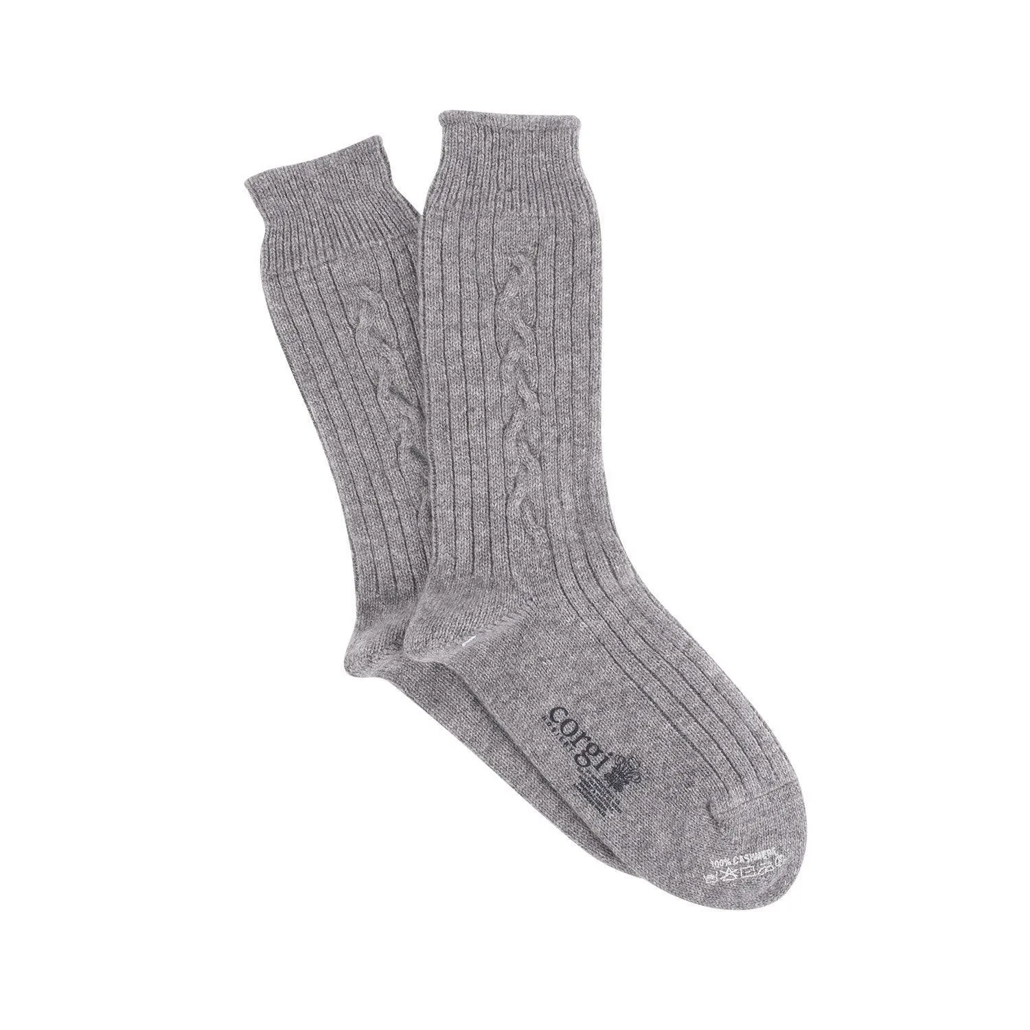 Men's Handmade Single Cable Cashmere Socks