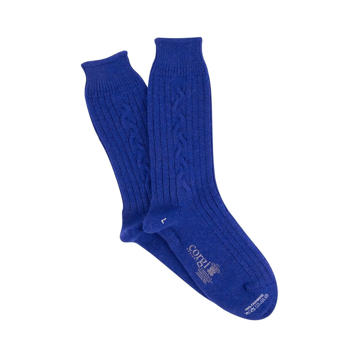 Men's Handmade Single Cable Cashmere Socks