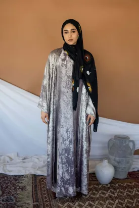 metallic gold abaya - 2 piece SET