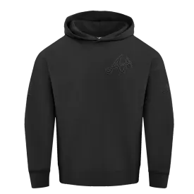 MLB ATLANTA BRAVES NEUTRAL DROP SHOULDER MEN'S PO HOODIE (BLACK)