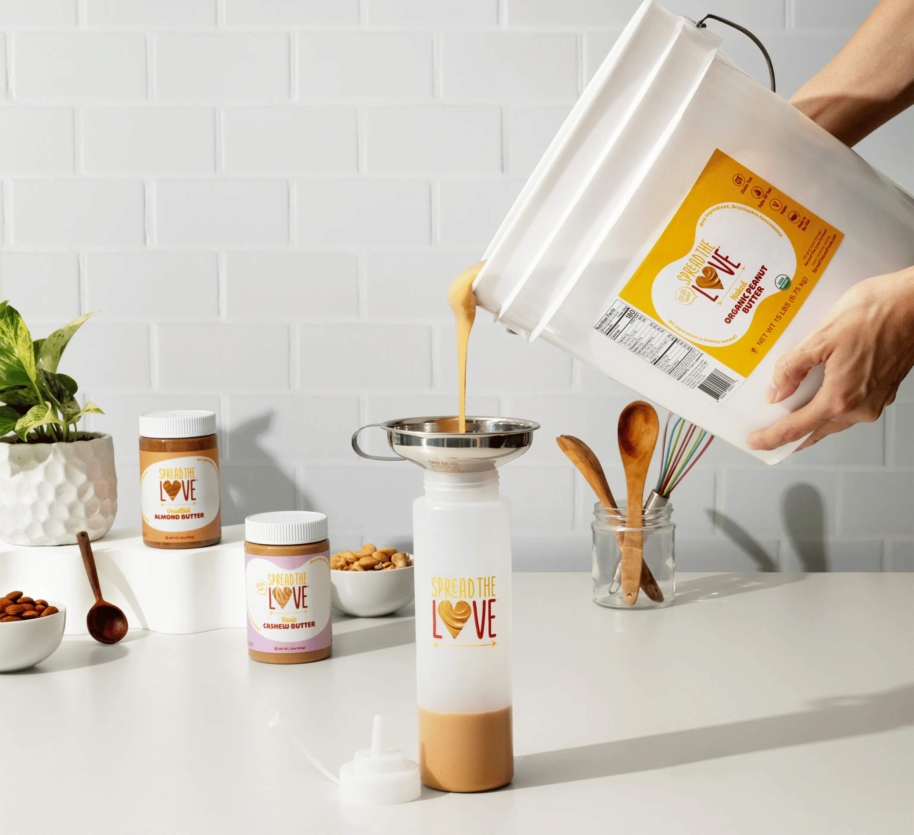 NAKED Organic Peanut Butter Pail 15 Pounds - Wholesale
