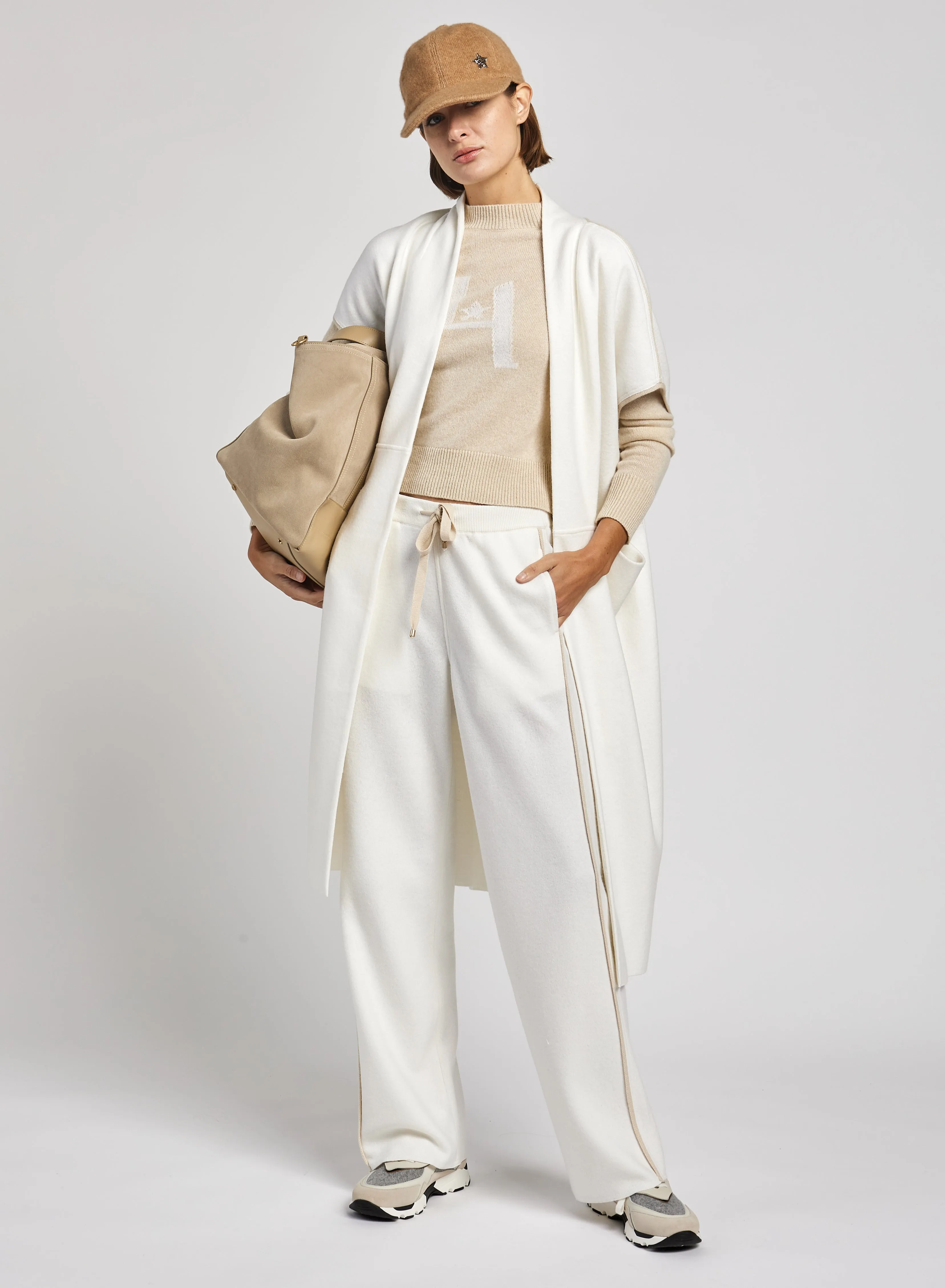 PANTALONI IN MISTO CASHMERE