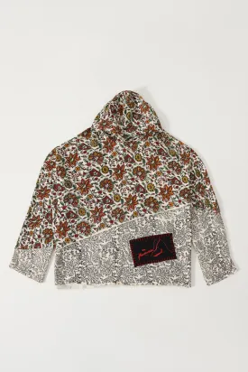 "PARADOX" BEIGE BLOCK PRINT HOODIE