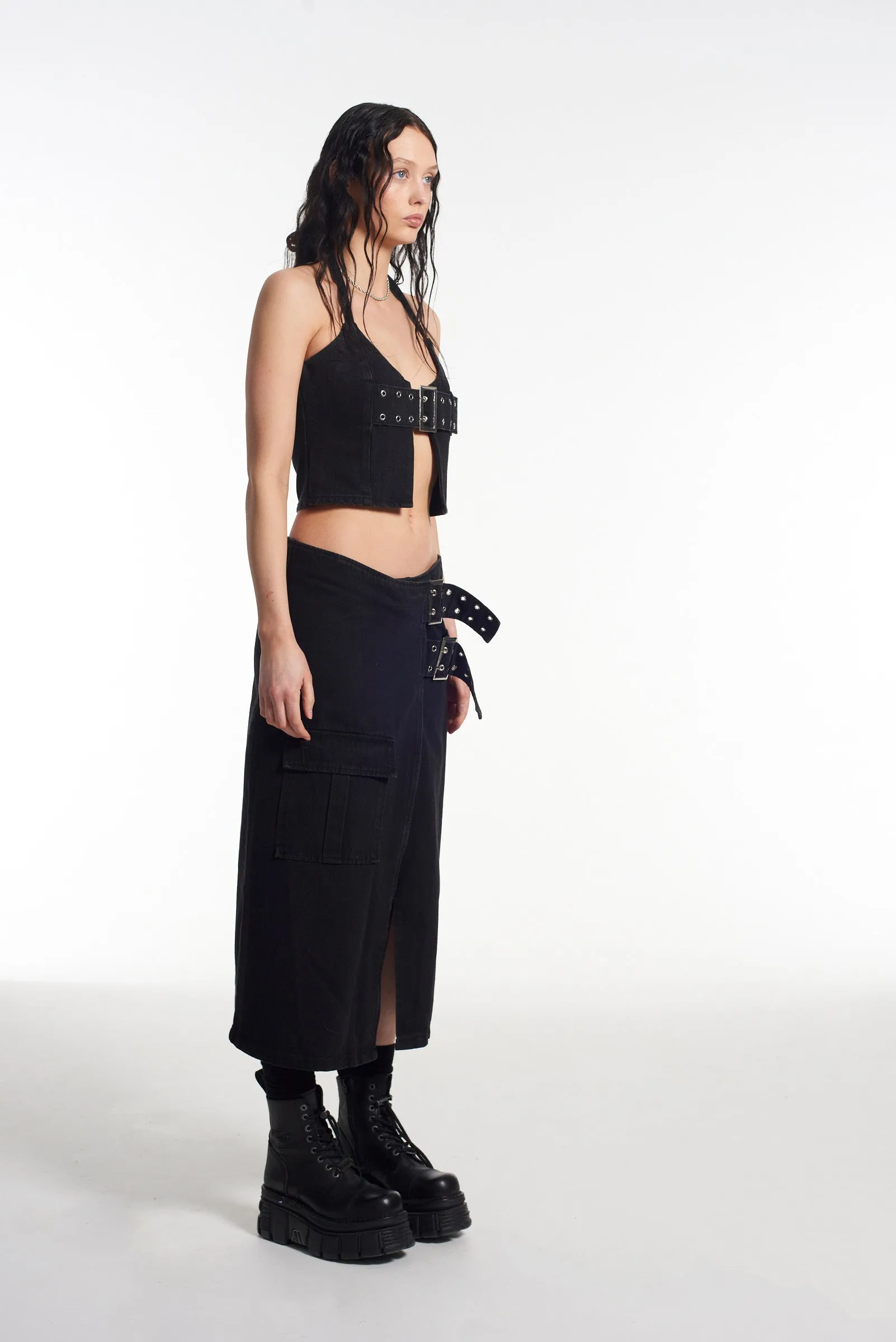 Rachel Buckle Halter Top
