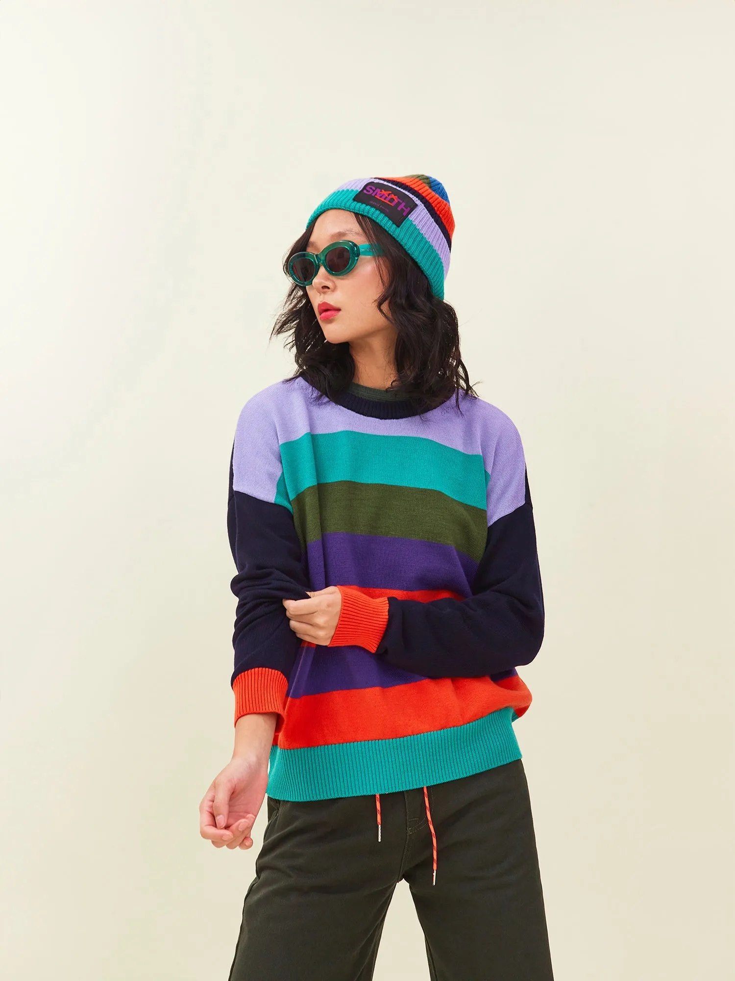 Rainbow Merino Wool Beanie