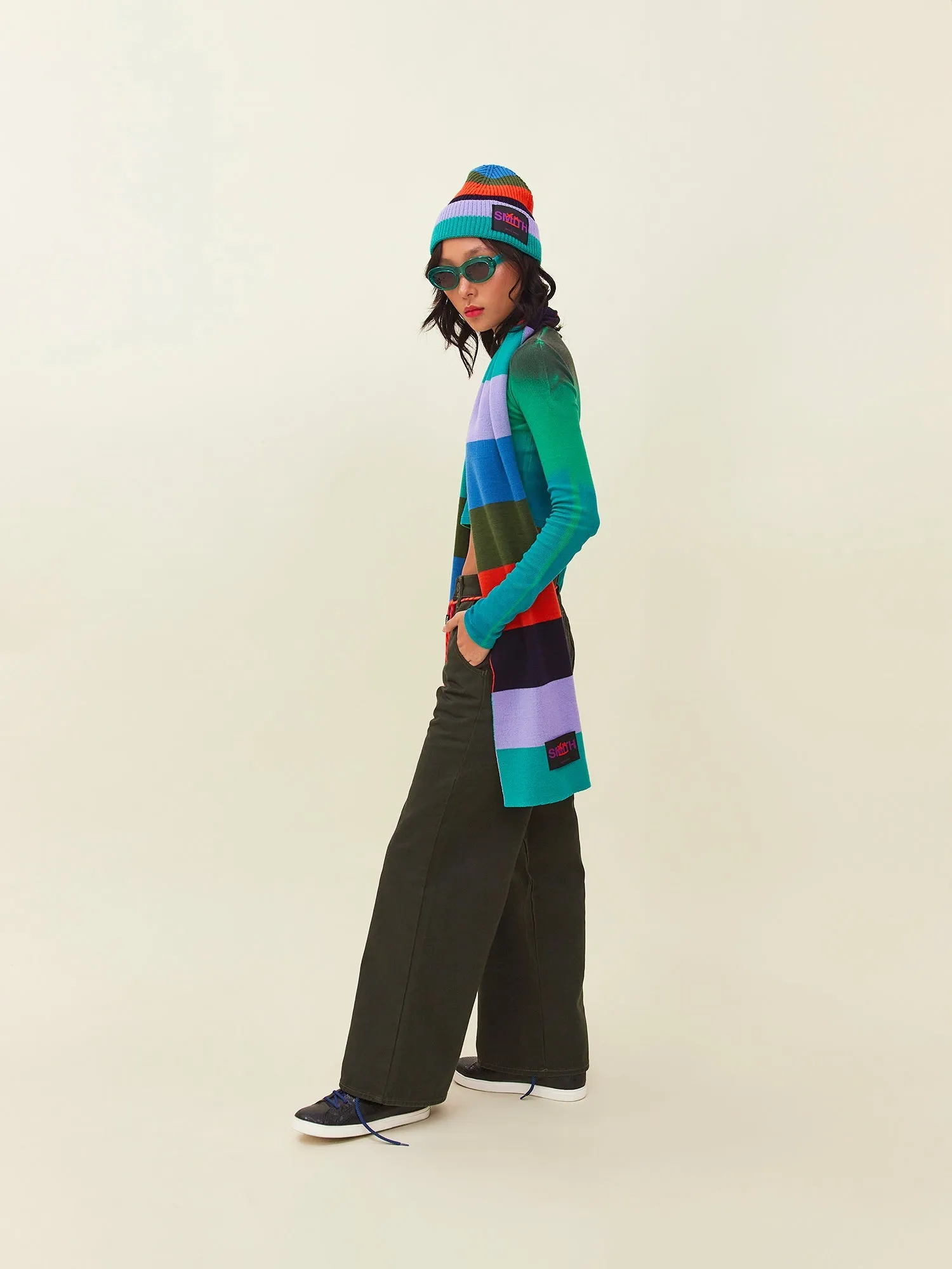 Rainbow Merino Wool Beanie