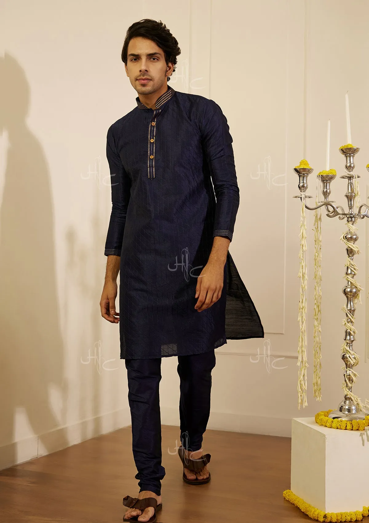 Rashid Silk Straight Men's Kurta Set