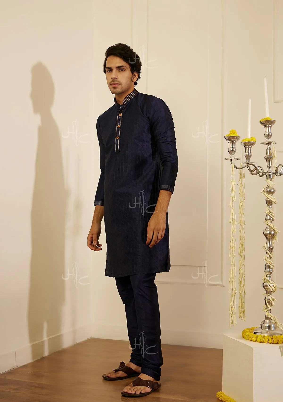 Rashid Silk Straight Men's Kurta Set