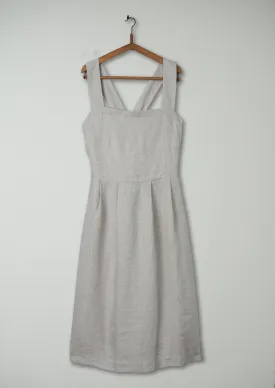 Reworn Linen Twill Dress Size 16 (487) | Parchment