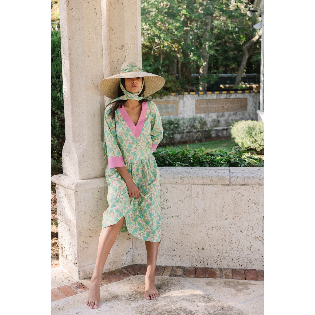 SAMPLE - BURU x Sarah Bray Bermuda Everyday Midi Skirt - Lotus Floral
