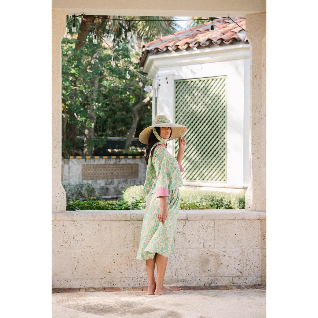 SAMPLE - BURU x Sarah Bray Bermuda Everyday Midi Skirt - Lotus Floral