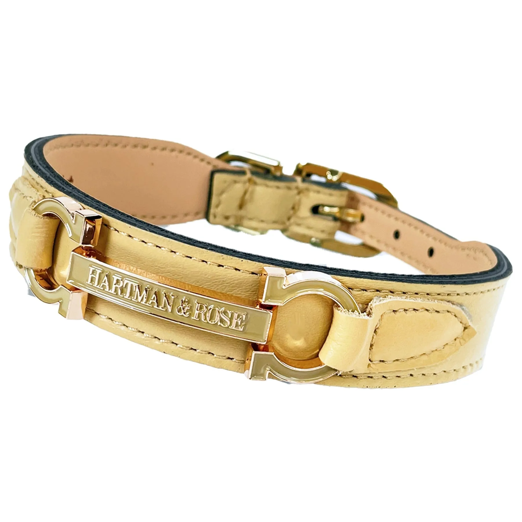 Signature Dog Collar in Vanilla & Gold