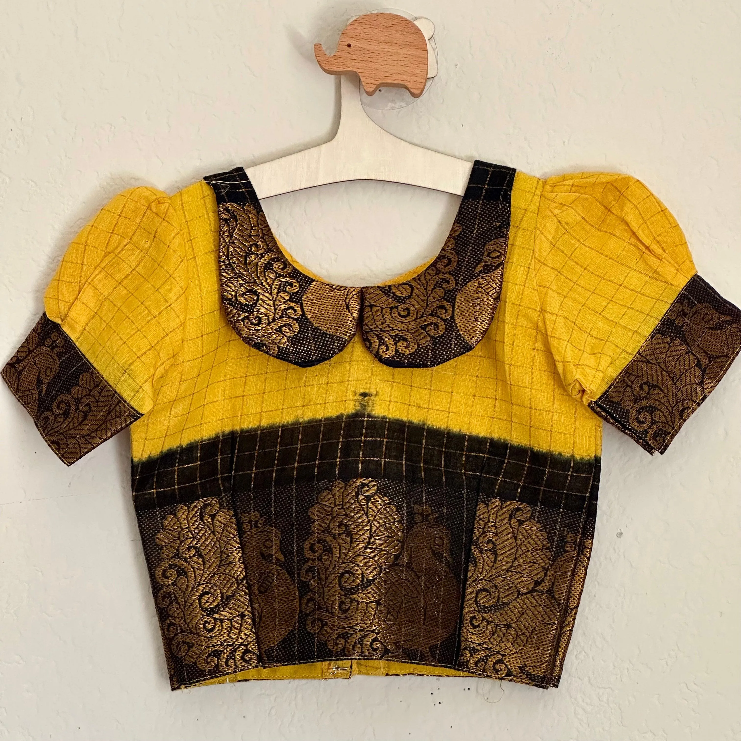 Simple Yellow Sungudi Silk Lehenga | 2-3 Yrs