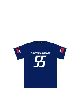 South Alabama Jaguars Navy Short Sleeve Microtech Jersey