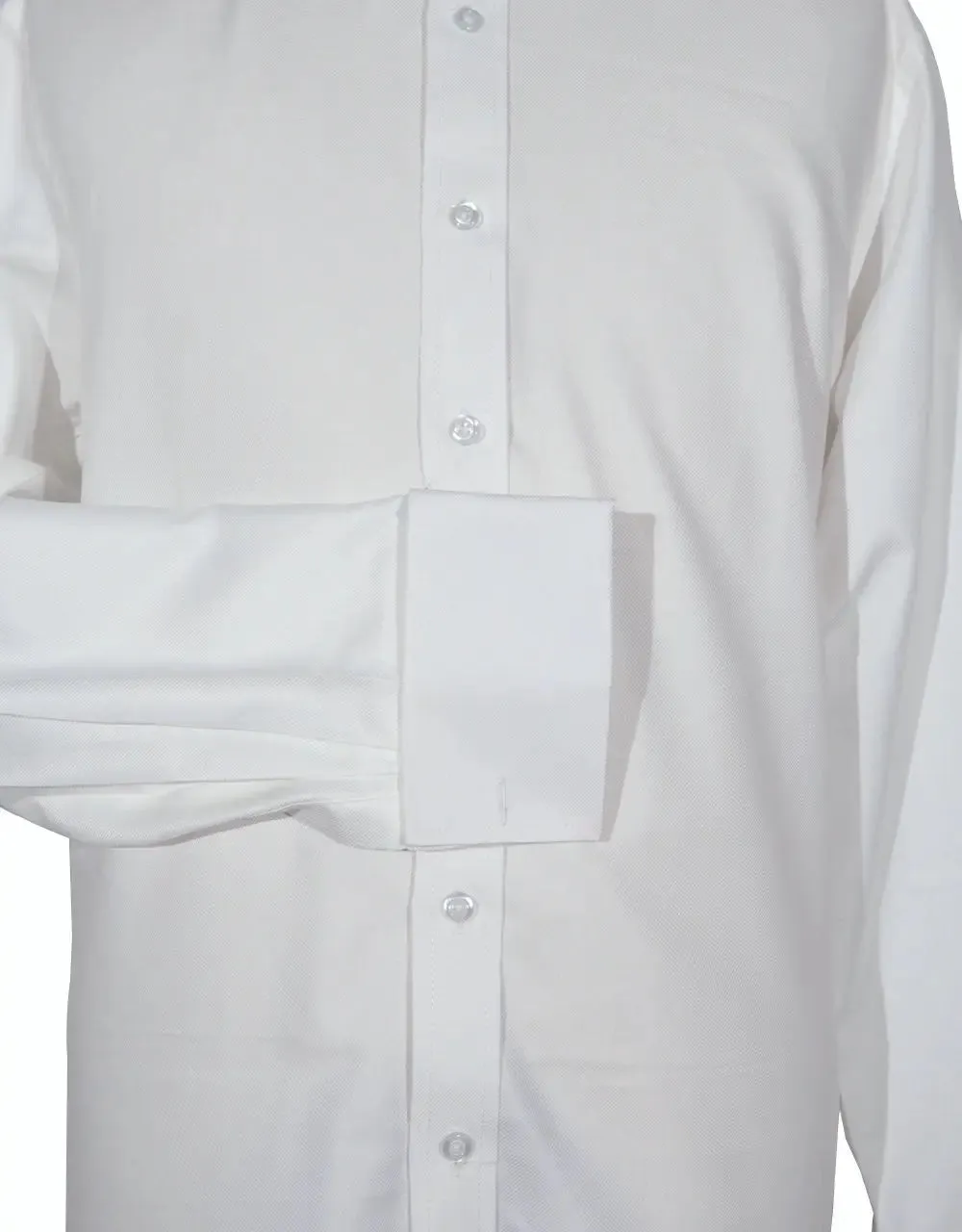 Spread Collar Shirt - White Cotton Twill Spread Collar Shirts