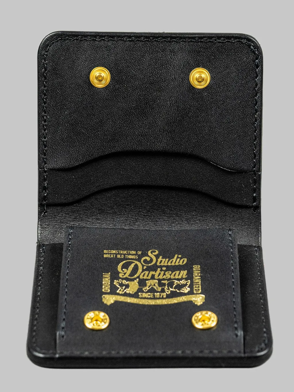 Studio D'Artisan Black Leather Mini Wallet