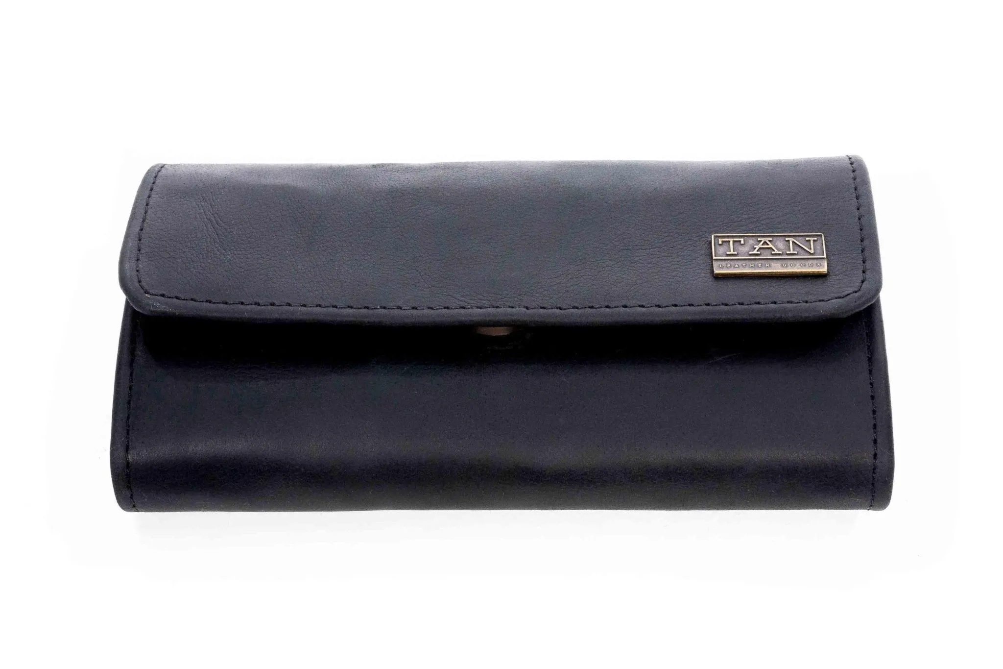 Tan Leather Goods - Lauren Leather Ladies Wallet | Black