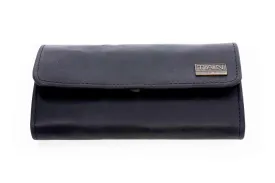 Tan Leather Goods - Lauren Leather Ladies Wallet | Black