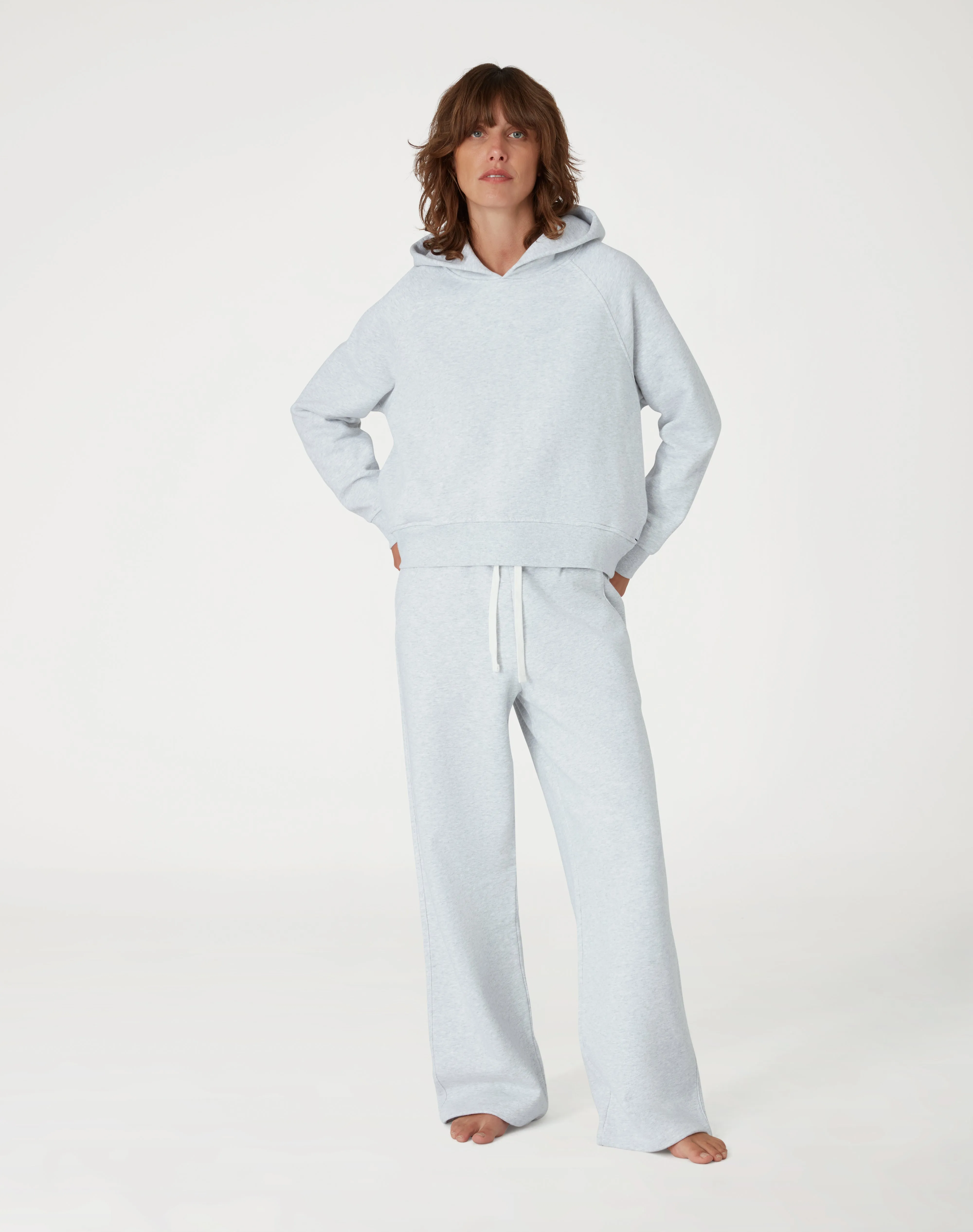 The Vintage-fit HOODY - Ice Grey