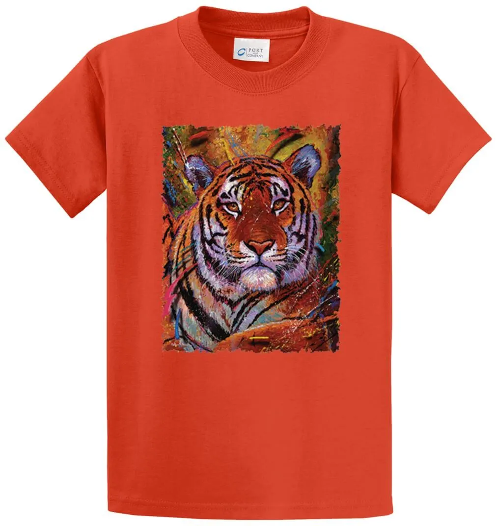 Tiger Painted Printed Tee Shirt