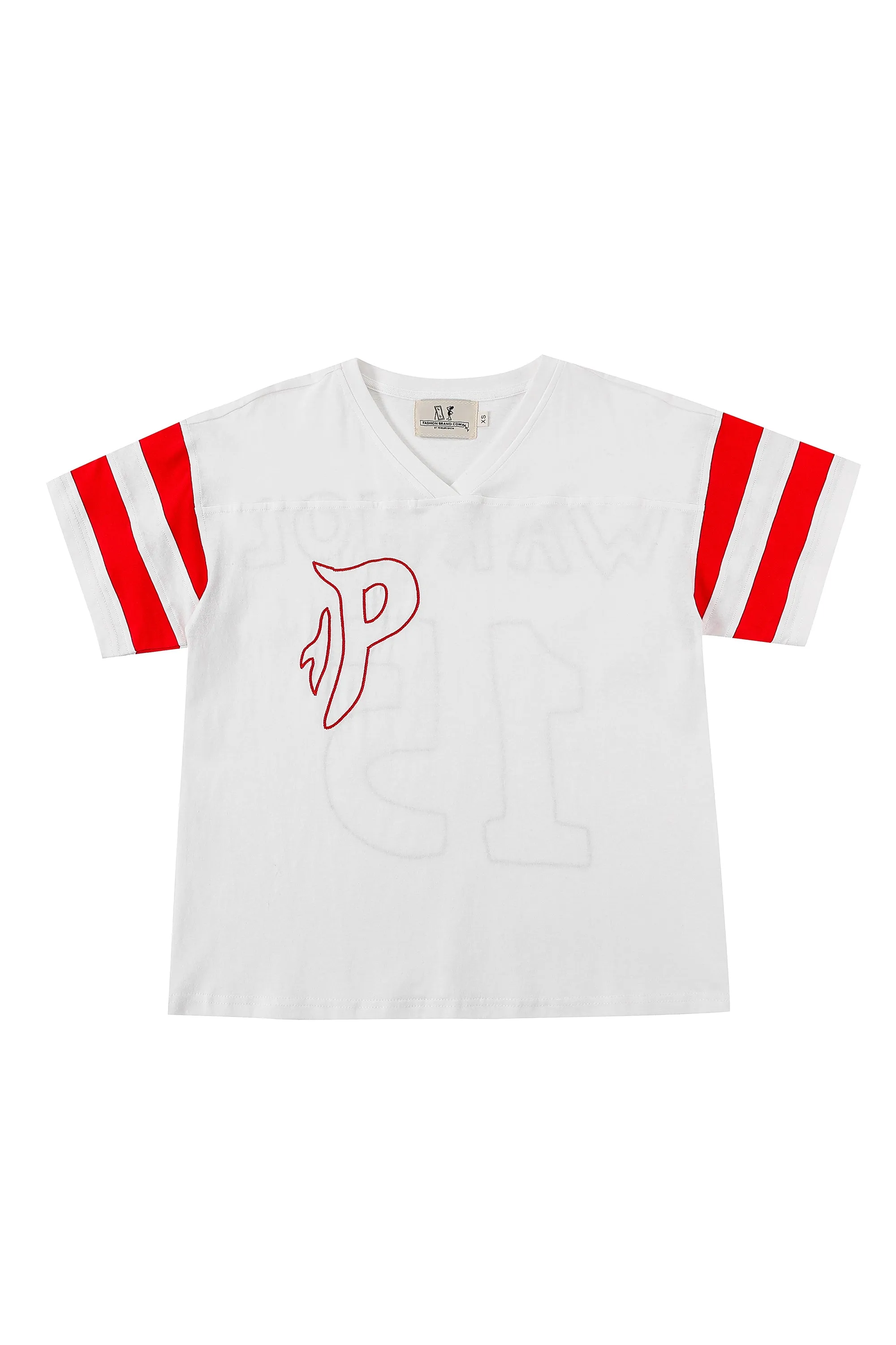Premium Unisex Embroidered Warhol Art Football T-Shirt by Noah Harmon