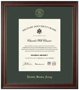 United States Army Gold Embossed Studio Certificate Frame (Vertical)*