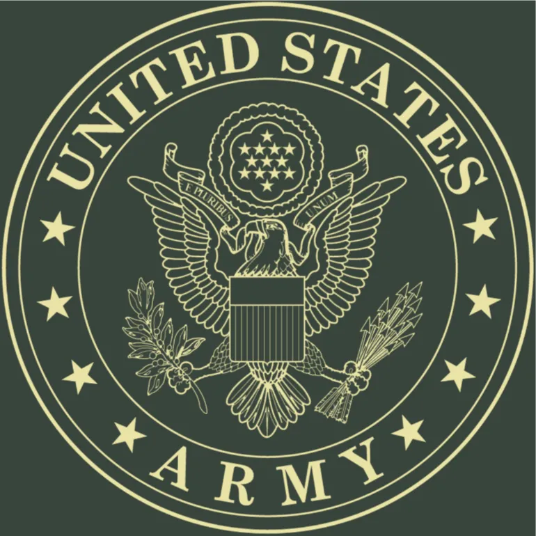 United States Army Gold Embossed Studio Certificate Frame (Vertical)*