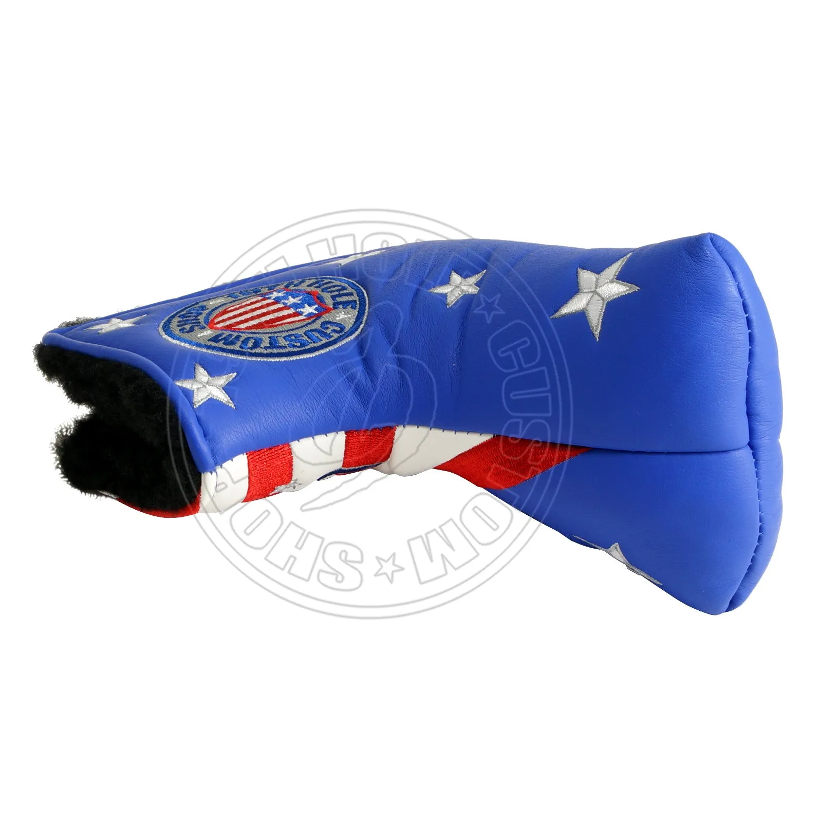US Flag Stars & Stripes Head Cover for Blade and Midsize Mallet Putter, Blue