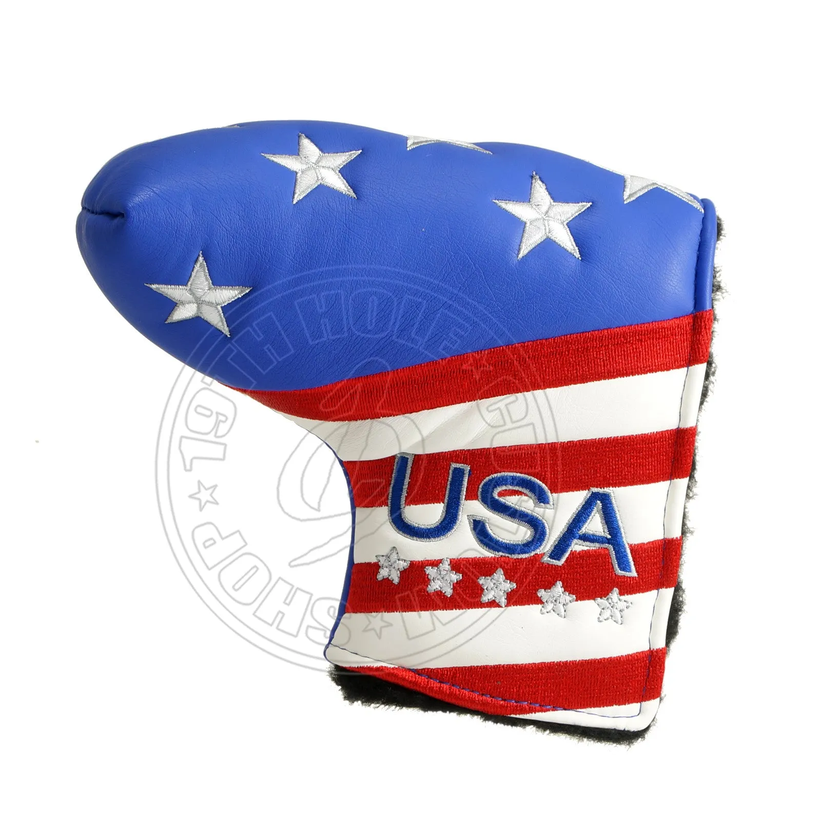US Flag Stars & Stripes Head Cover for Blade and Midsize Mallet Putter, Blue
