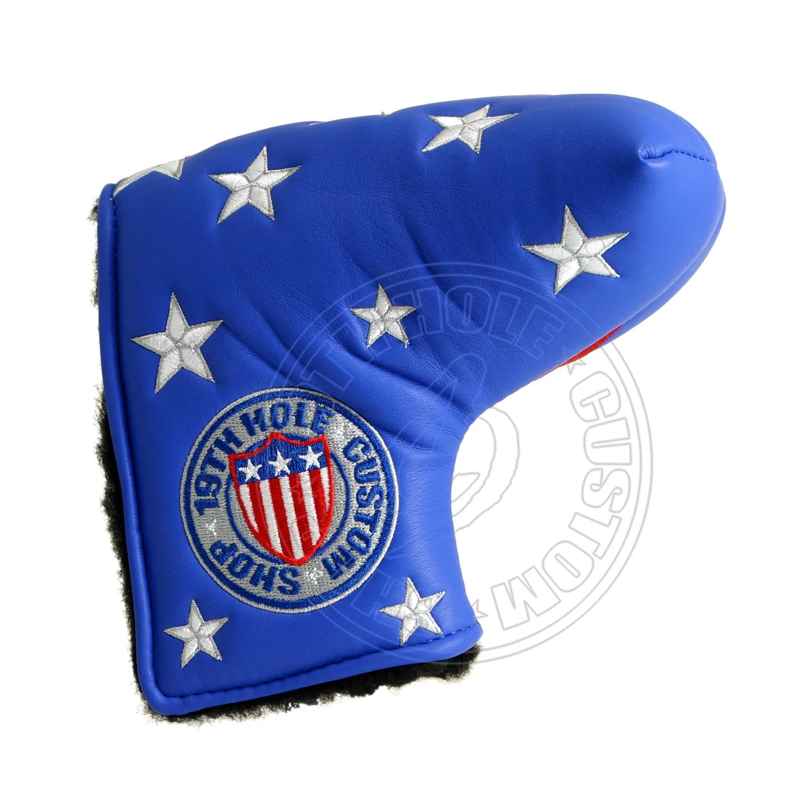 US Flag Stars & Stripes Head Cover for Blade and Midsize Mallet Putter, Blue