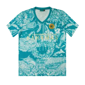 (V-NECK) UNISEX 50TH INDEPENDENCE TEE- AQUA