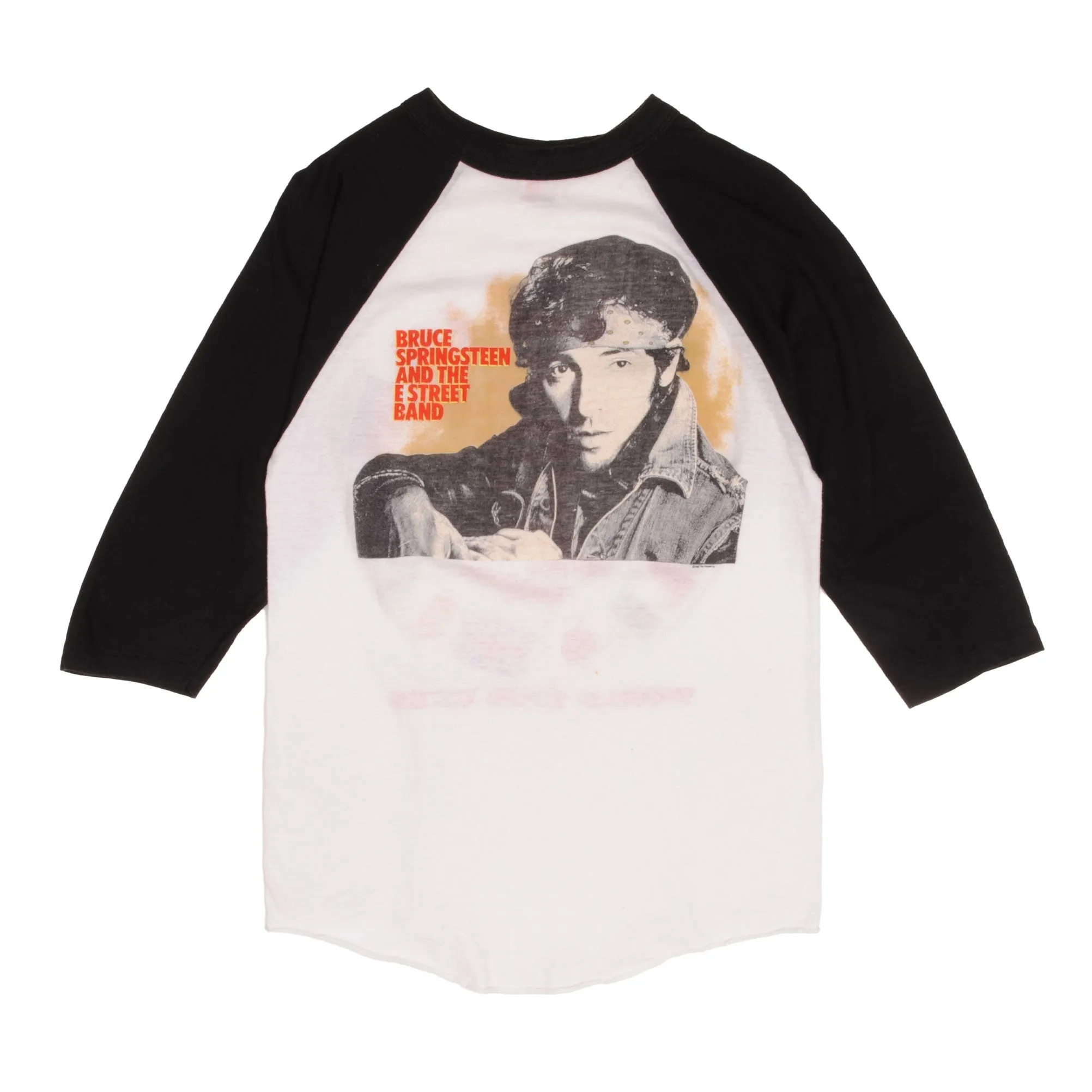 VINTAGE BRUCE SPRINGSTEEN WORLD TOUR 1984 RAGLAN TEE SHIRT SMALL MADE USA