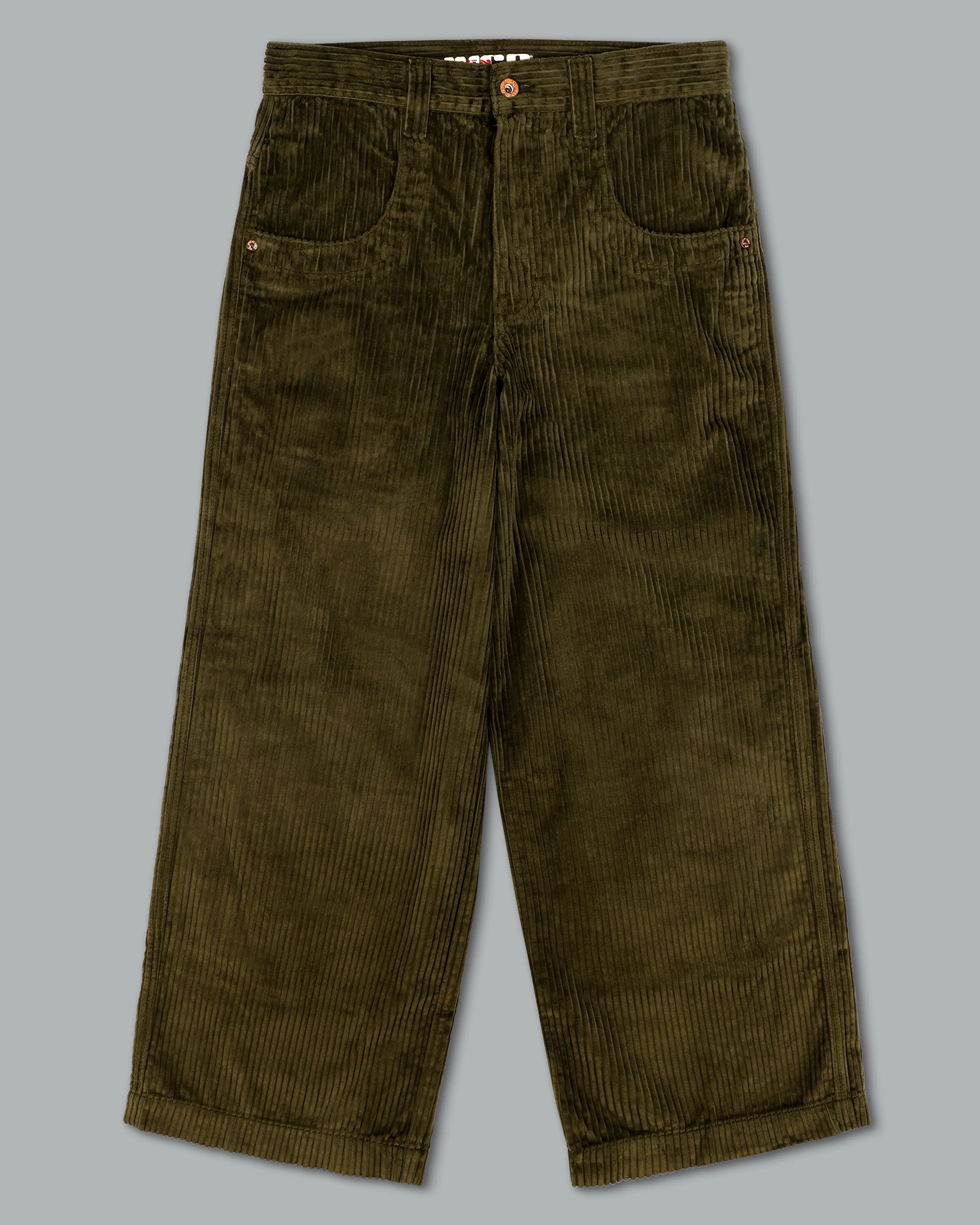 W101 Twin Cannon. 26". 4 Wale Corduroy. Moss.
