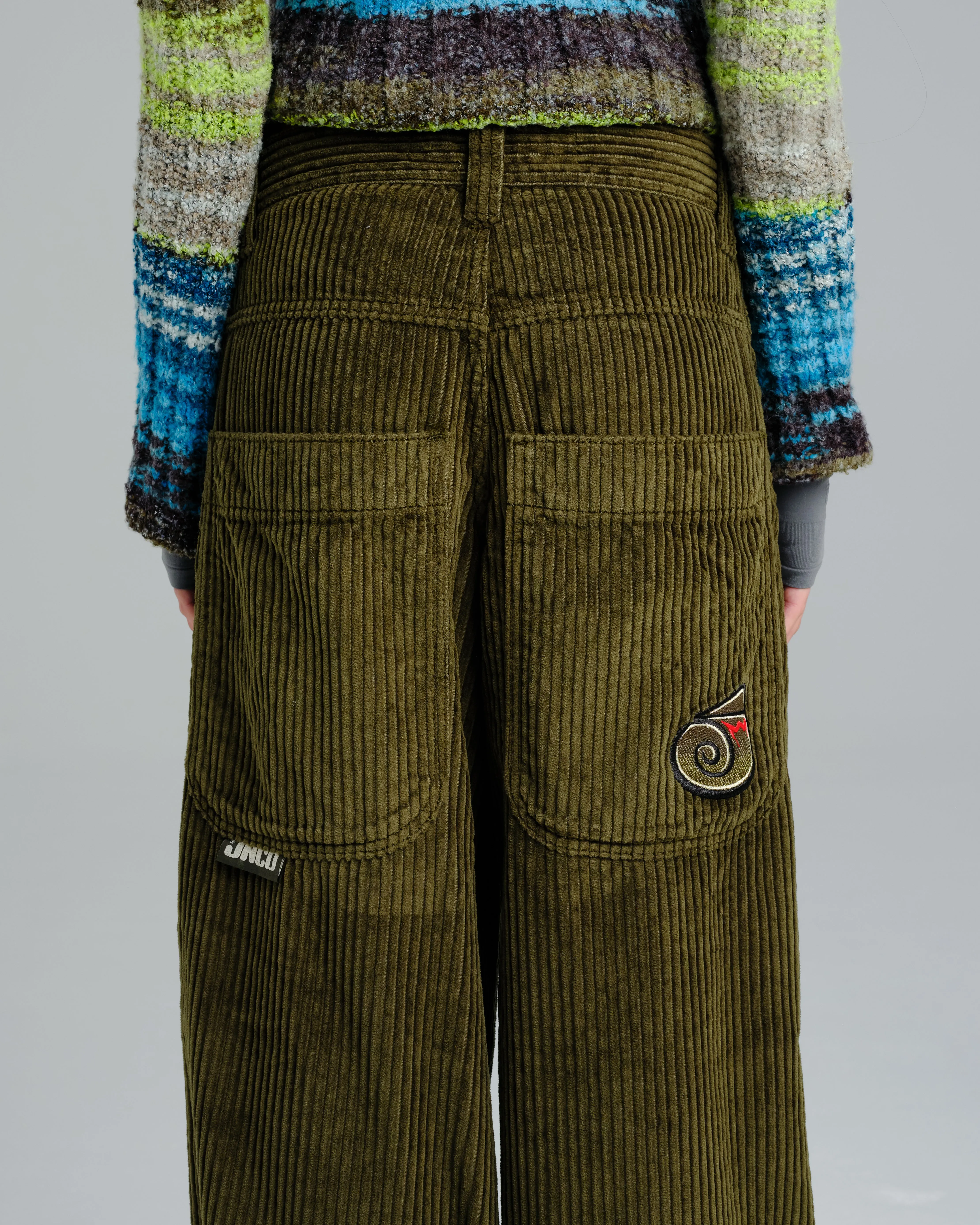 W101 Twin Cannon. 26". 4 Wale Corduroy. Moss.